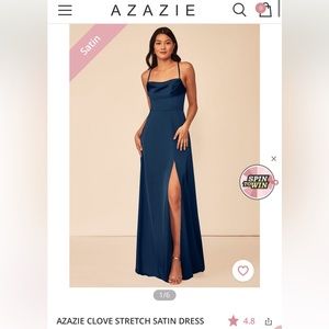 AZAZIE CLOVE STRETCH SATIN DRESS